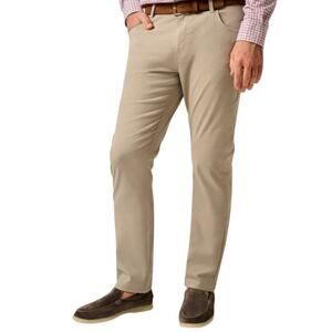 Johnnie-O Atlas Stretch 5 Pocket Pants Sage Tan 35x32 Lightweight Casual Mens